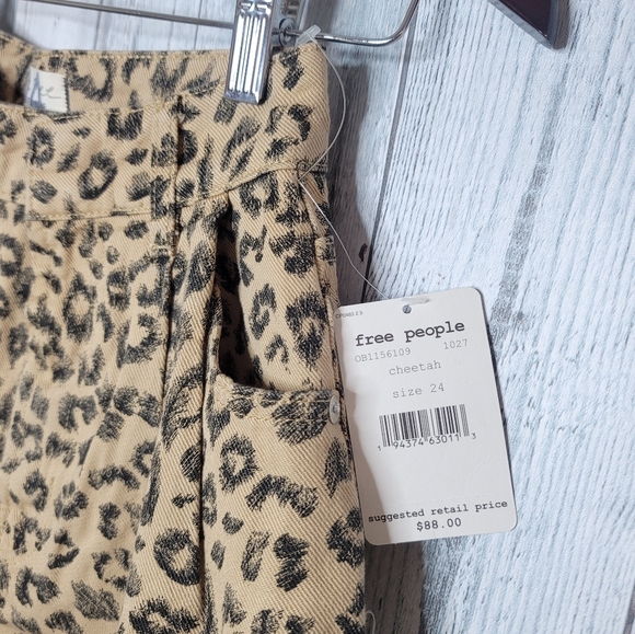 NWT Free People Printed Dogtown Cutoff Shorts sz24 - Picture 11 of 13
